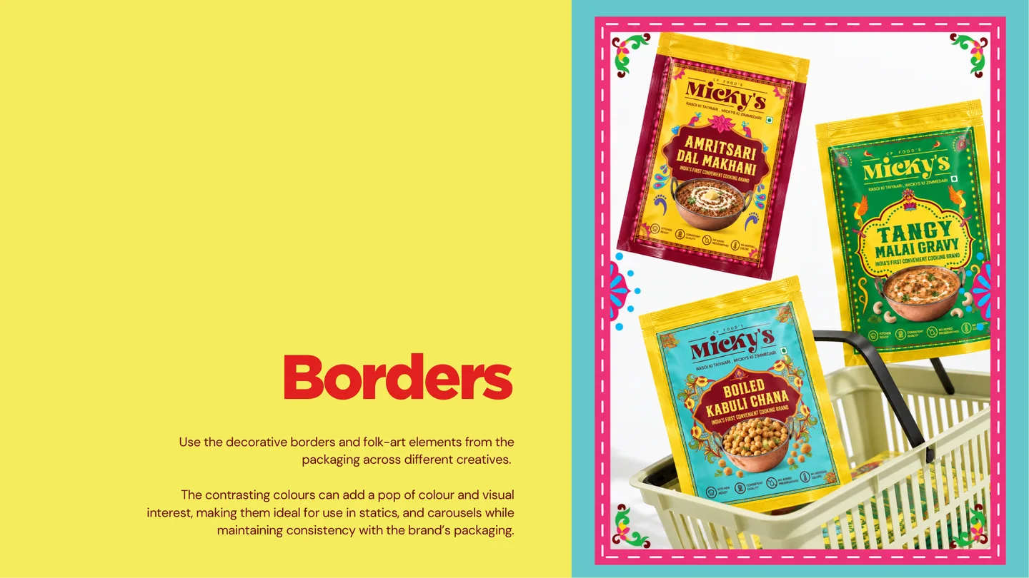 Social style rule: pack borders framing a post
