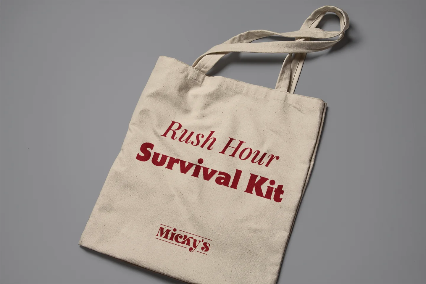 Canvas tote: Rush Hour Survival Kit