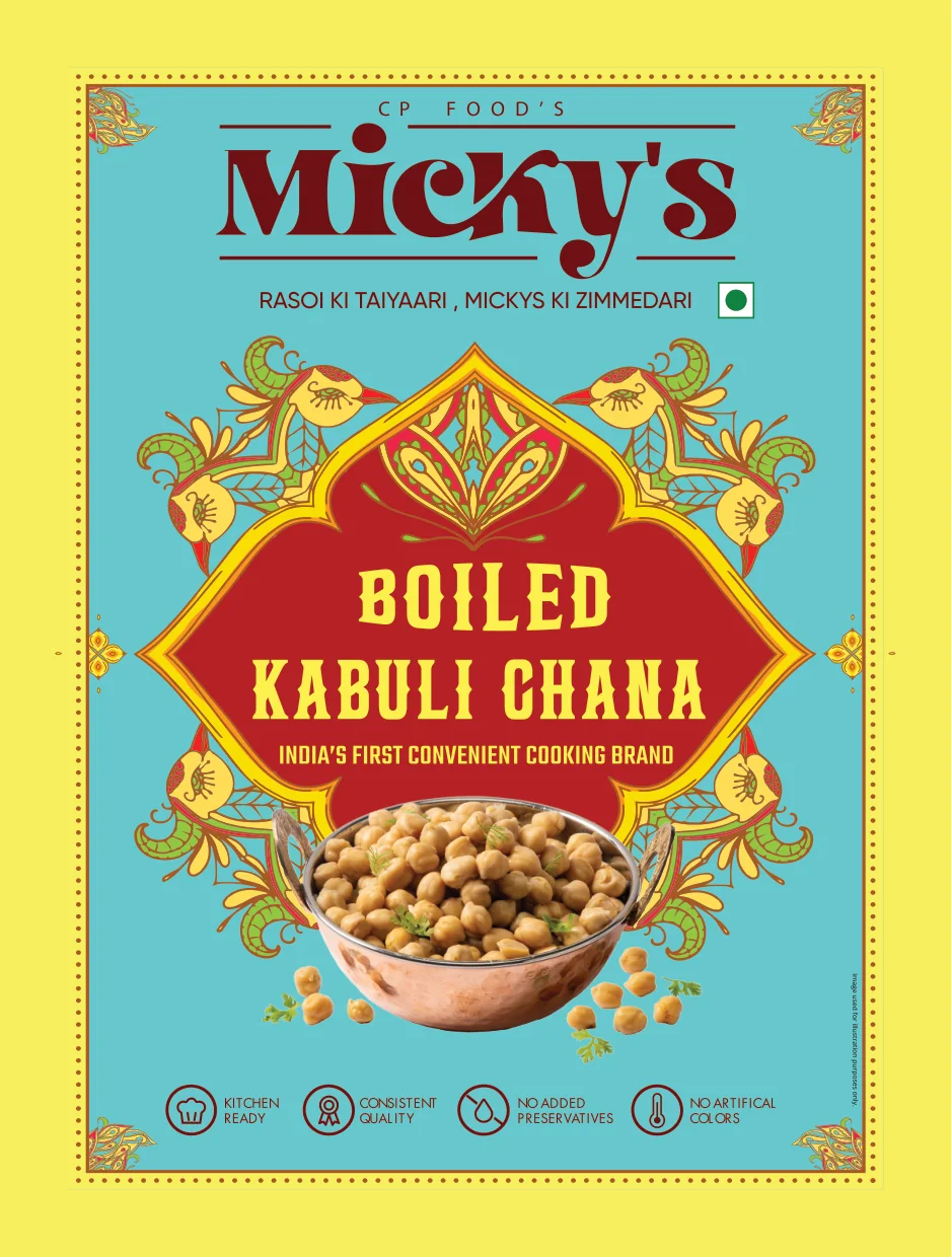 Boiled Kabuli Chana retort pouch front