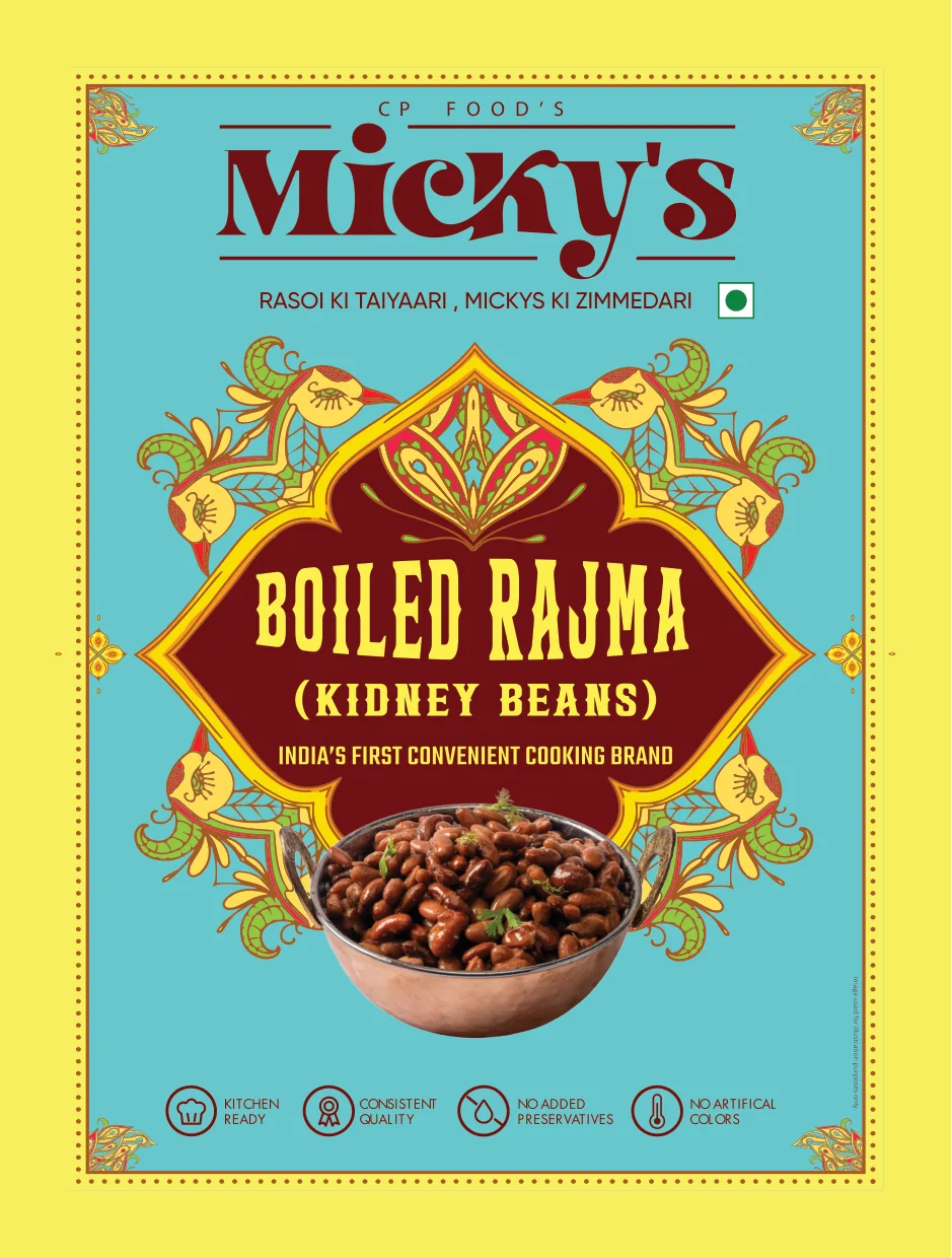 Boiled Rajma retort pouch front