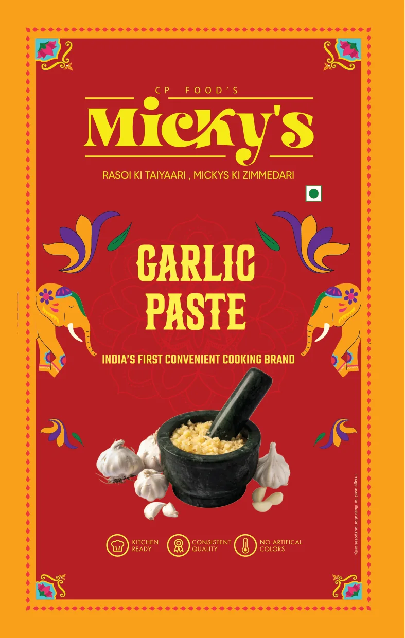 Garlic Paste spout pouch front