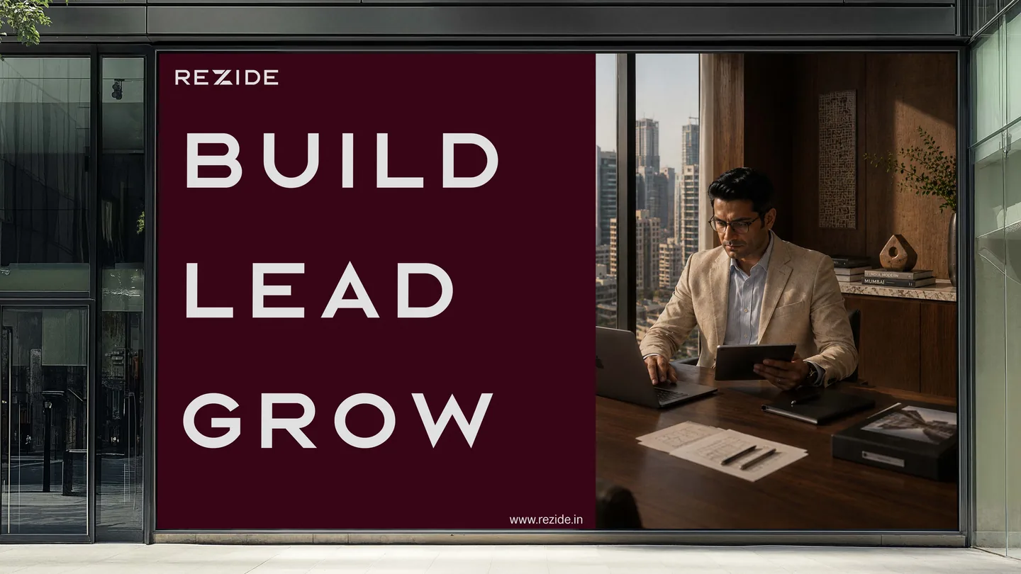 The Build, Lead, Grow billboard in Extreme Burgundy