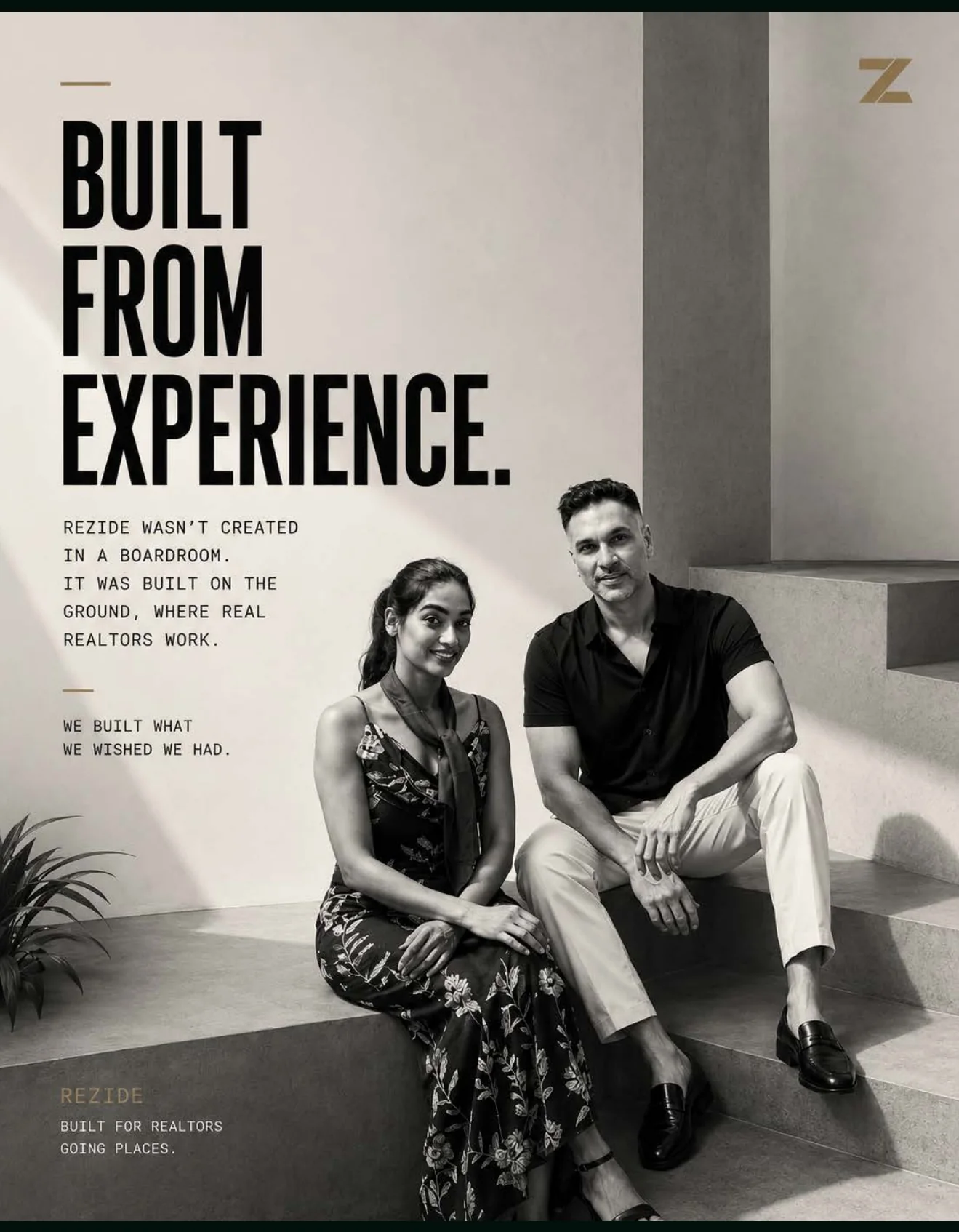 Rezide social post: Built from experience, with the founders