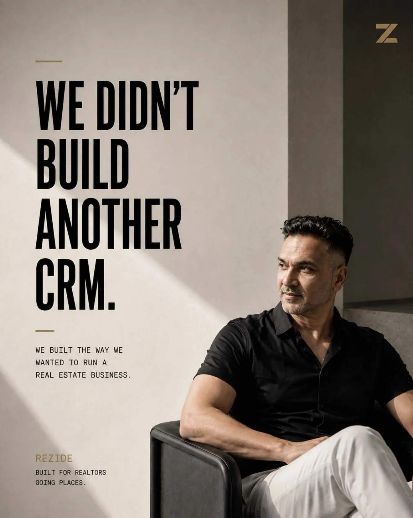 Rezide social post: We didn't build another CRM.